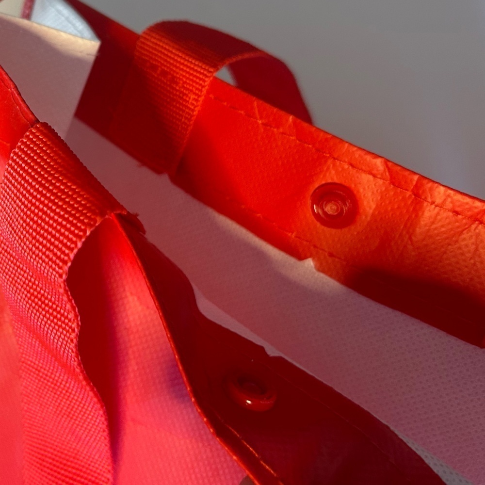 Lululemon empty shopping bag or tote new red and white stripes - Picture 6 of 11